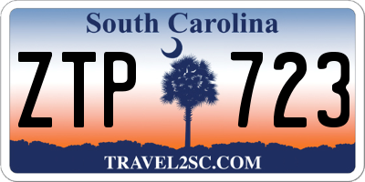 SC license plate ZTP723