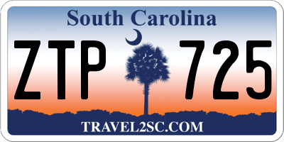 SC license plate ZTP725