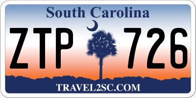 SC license plate ZTP726