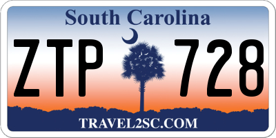 SC license plate ZTP728