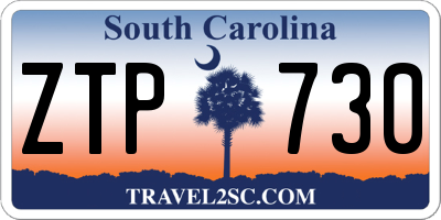 SC license plate ZTP730