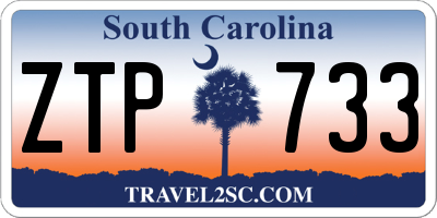 SC license plate ZTP733
