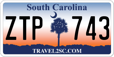 SC license plate ZTP743