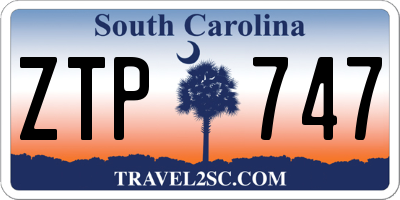 SC license plate ZTP747