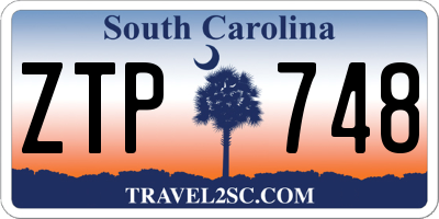 SC license plate ZTP748