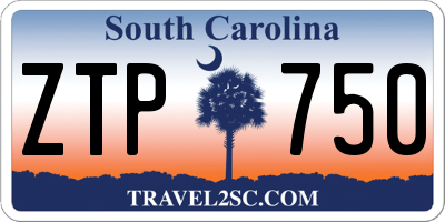 SC license plate ZTP750