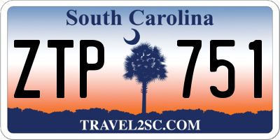 SC license plate ZTP751