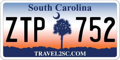 SC license plate ZTP752