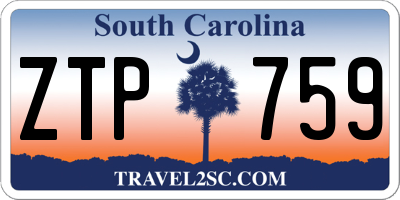 SC license plate ZTP759