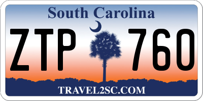 SC license plate ZTP760