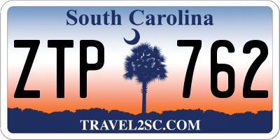 SC license plate ZTP762