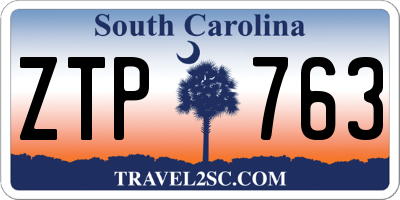 SC license plate ZTP763