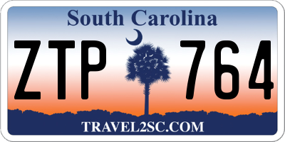 SC license plate ZTP764