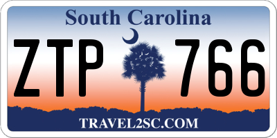 SC license plate ZTP766