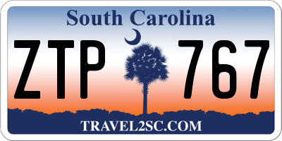 SC license plate ZTP767