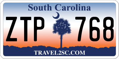 SC license plate ZTP768