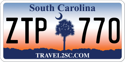 SC license plate ZTP770