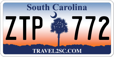 SC license plate ZTP772