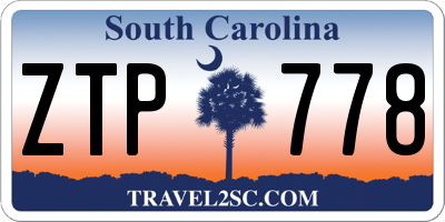 SC license plate ZTP778
