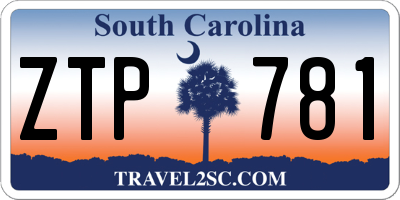 SC license plate ZTP781
