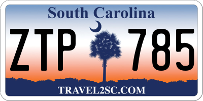 SC license plate ZTP785