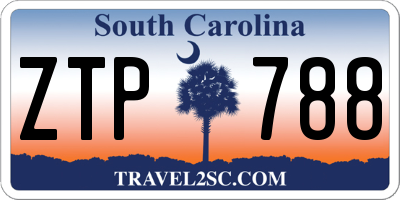SC license plate ZTP788