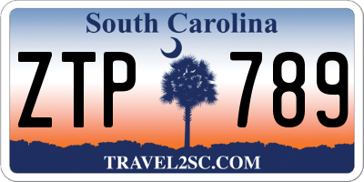 SC license plate ZTP789