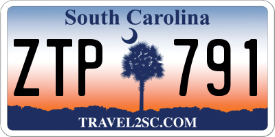 SC license plate ZTP791