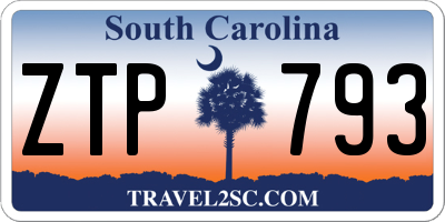 SC license plate ZTP793