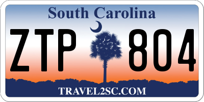 SC license plate ZTP804