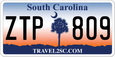 SC license plate ZTP809