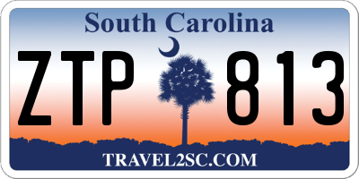 SC license plate ZTP813