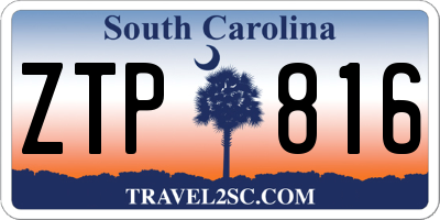 SC license plate ZTP816