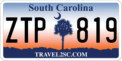 SC license plate ZTP819