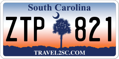 SC license plate ZTP821