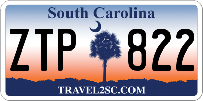 SC license plate ZTP822