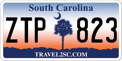 SC license plate ZTP823