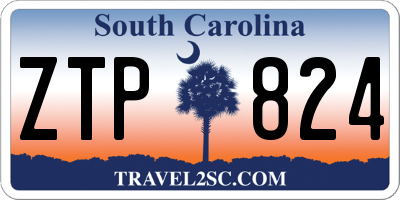 SC license plate ZTP824
