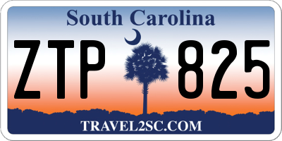 SC license plate ZTP825