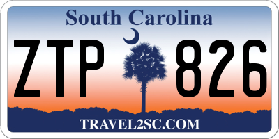 SC license plate ZTP826