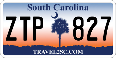 SC license plate ZTP827