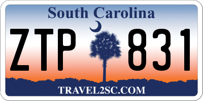 SC license plate ZTP831