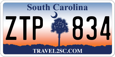 SC license plate ZTP834