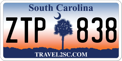 SC license plate ZTP838