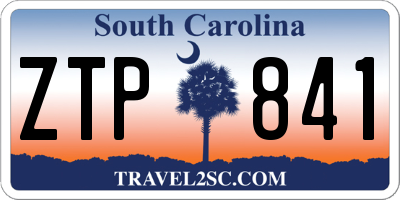 SC license plate ZTP841