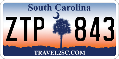 SC license plate ZTP843