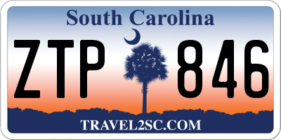 SC license plate ZTP846