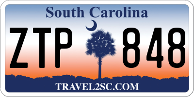 SC license plate ZTP848