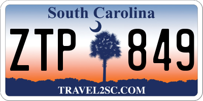 SC license plate ZTP849