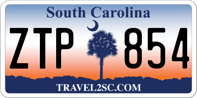 SC license plate ZTP854
